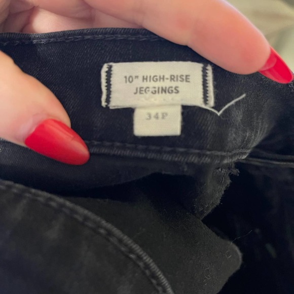 Madewell Petite 10" High-Rise Roadtripper Jeggings Button-Front Edition Size 34P - Picture 9 of 10